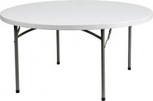 White Plastic Folding Table
48