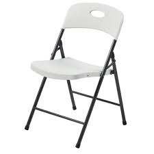 White Plastic Folding Chair